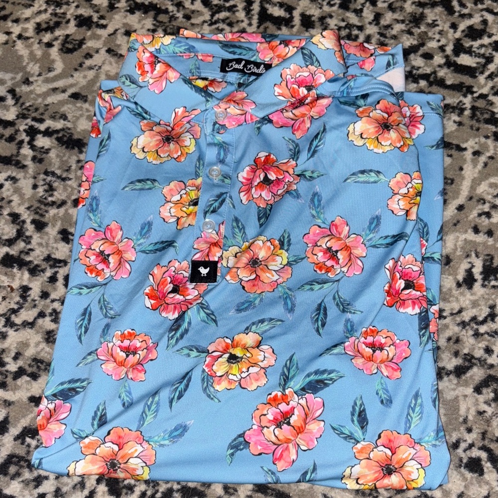 Men's Floral Bad Birdie Golf Shirt